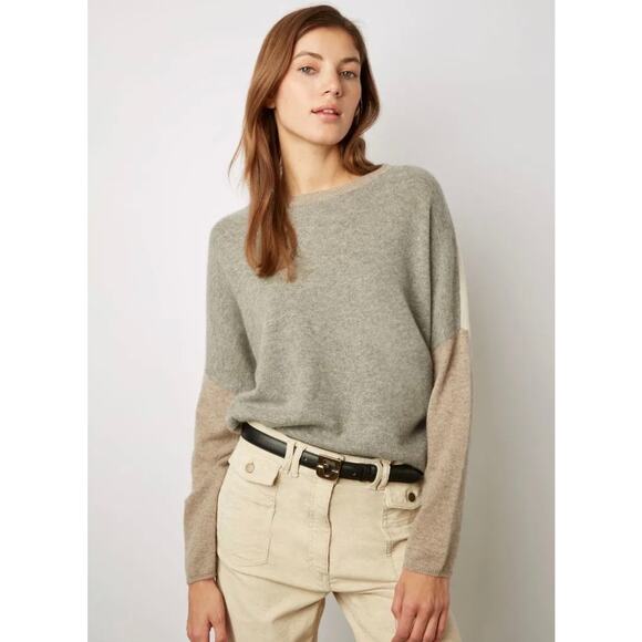 Gerard Darel Colorblock Lovana Cashmere Sweater Jumper 2 - Picture 1 of 7